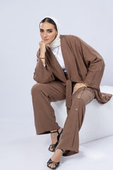 Washed Linen Cardigan Set