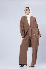 Washed Linen Cardigan Set