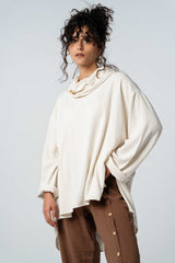 Cowl Neck Linen Top