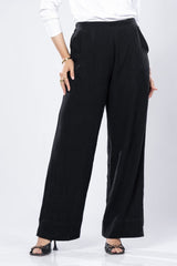 Plain washed linen trousers