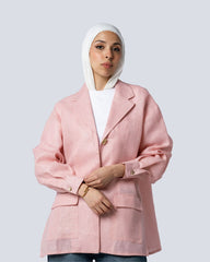 Signature Metallic Linen Blazer