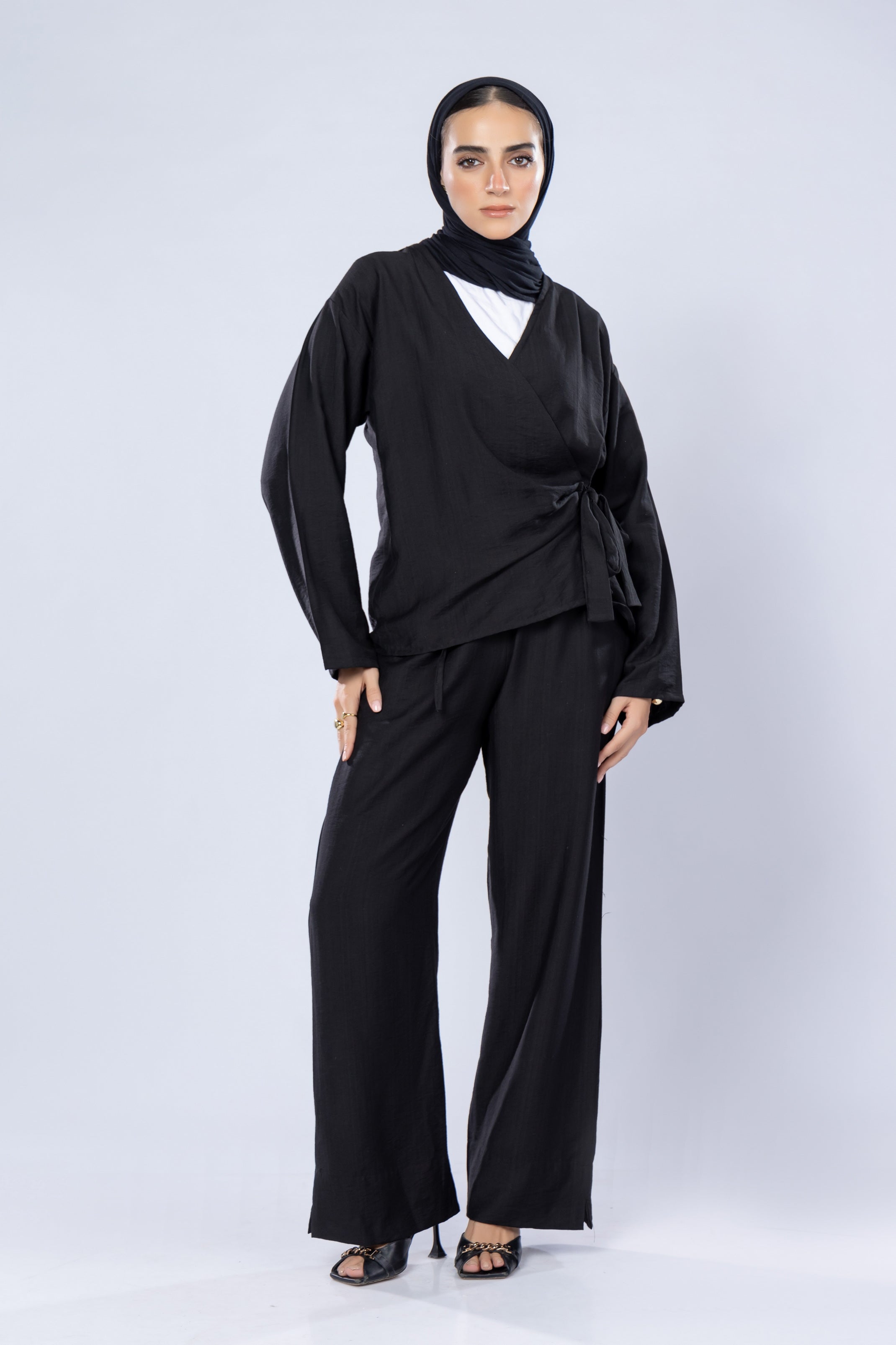 Soft Wrap Linen Top – Lightweight Indonesian Blend