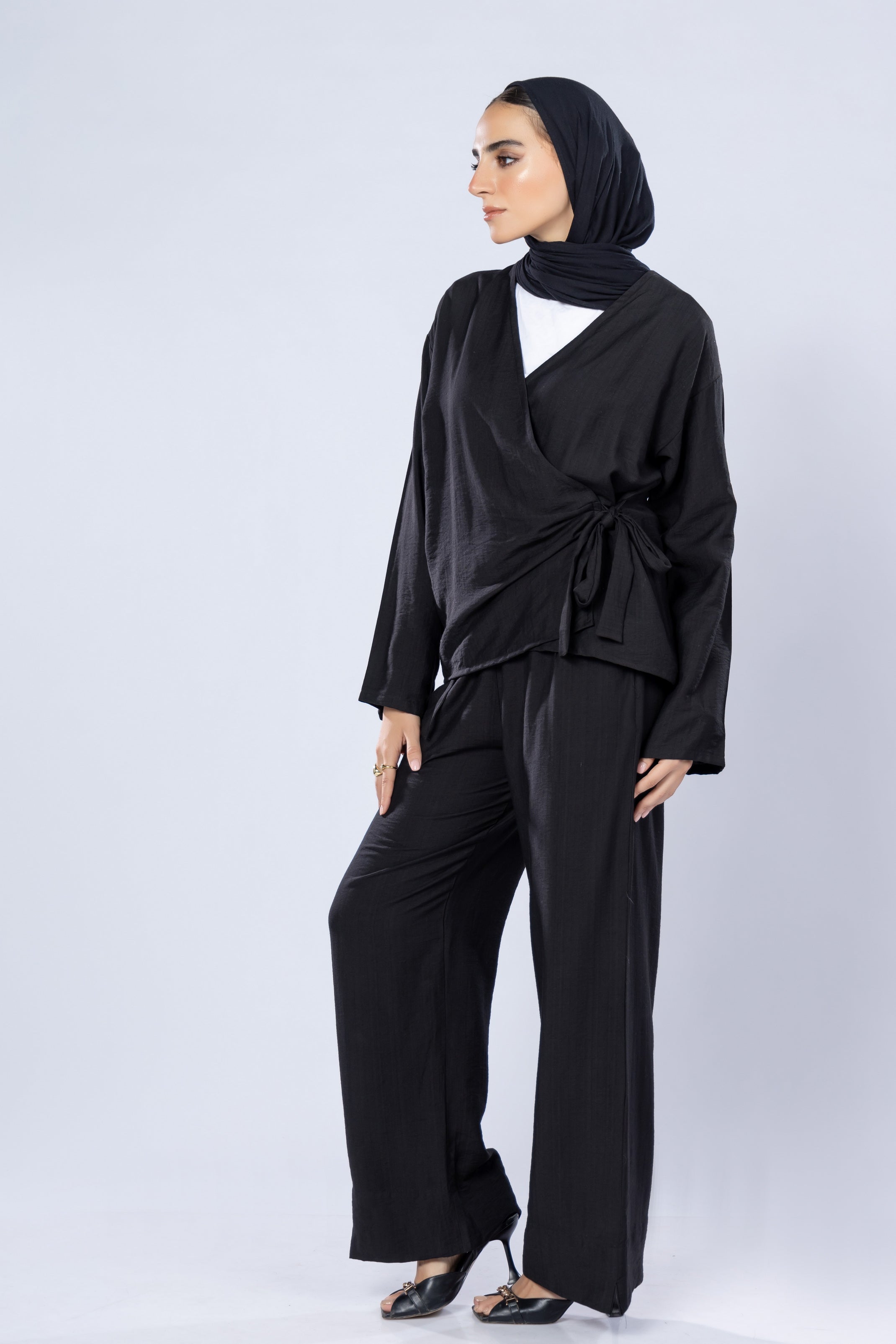 Soft Wrap Linen Top – Lightweight Indonesian Blend