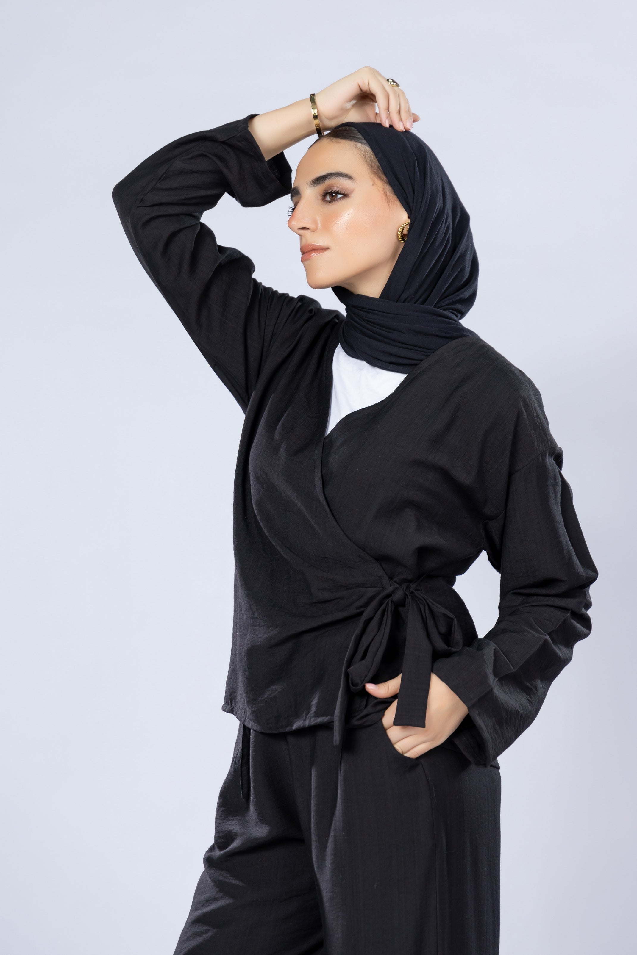 Soft Wrap Linen Top – Lightweight Indonesian Blend