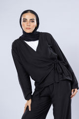 Soft Wrap Linen Top – Lightweight Indonesian Blend