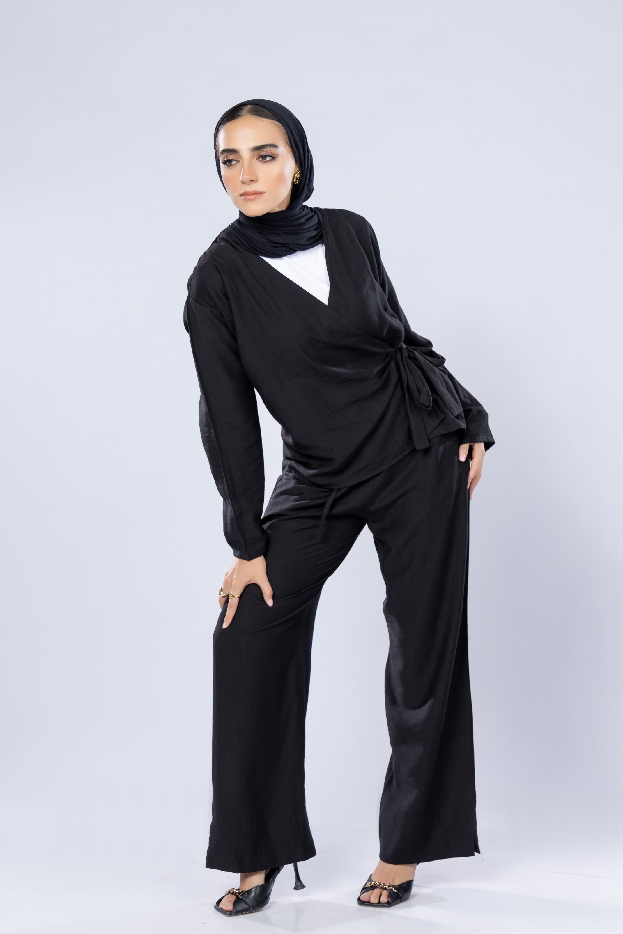 Soft Wrap Linen Top – Lightweight Indonesian Blend