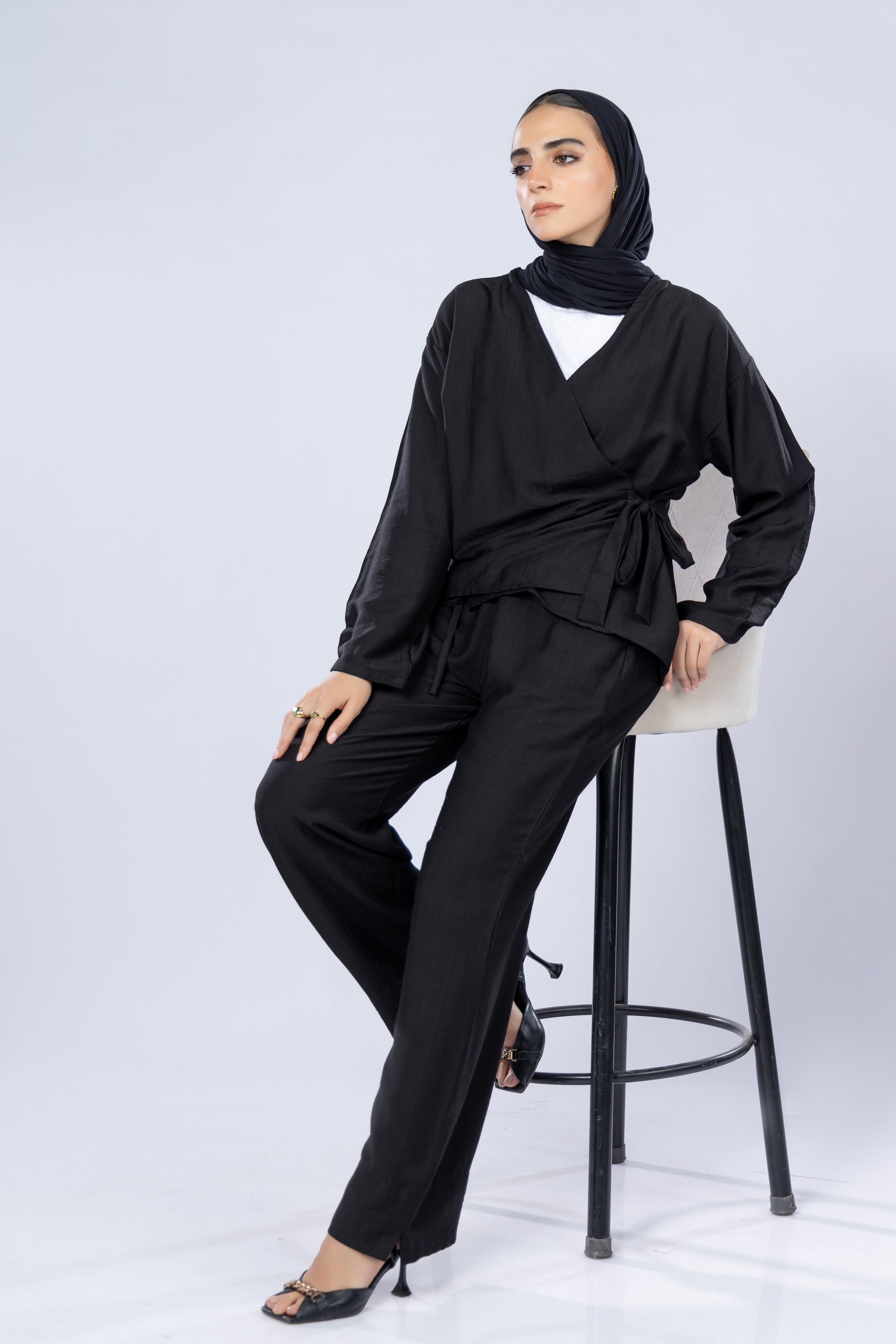 Soft Wrap Linen Top – Lightweight Indonesian Blend
