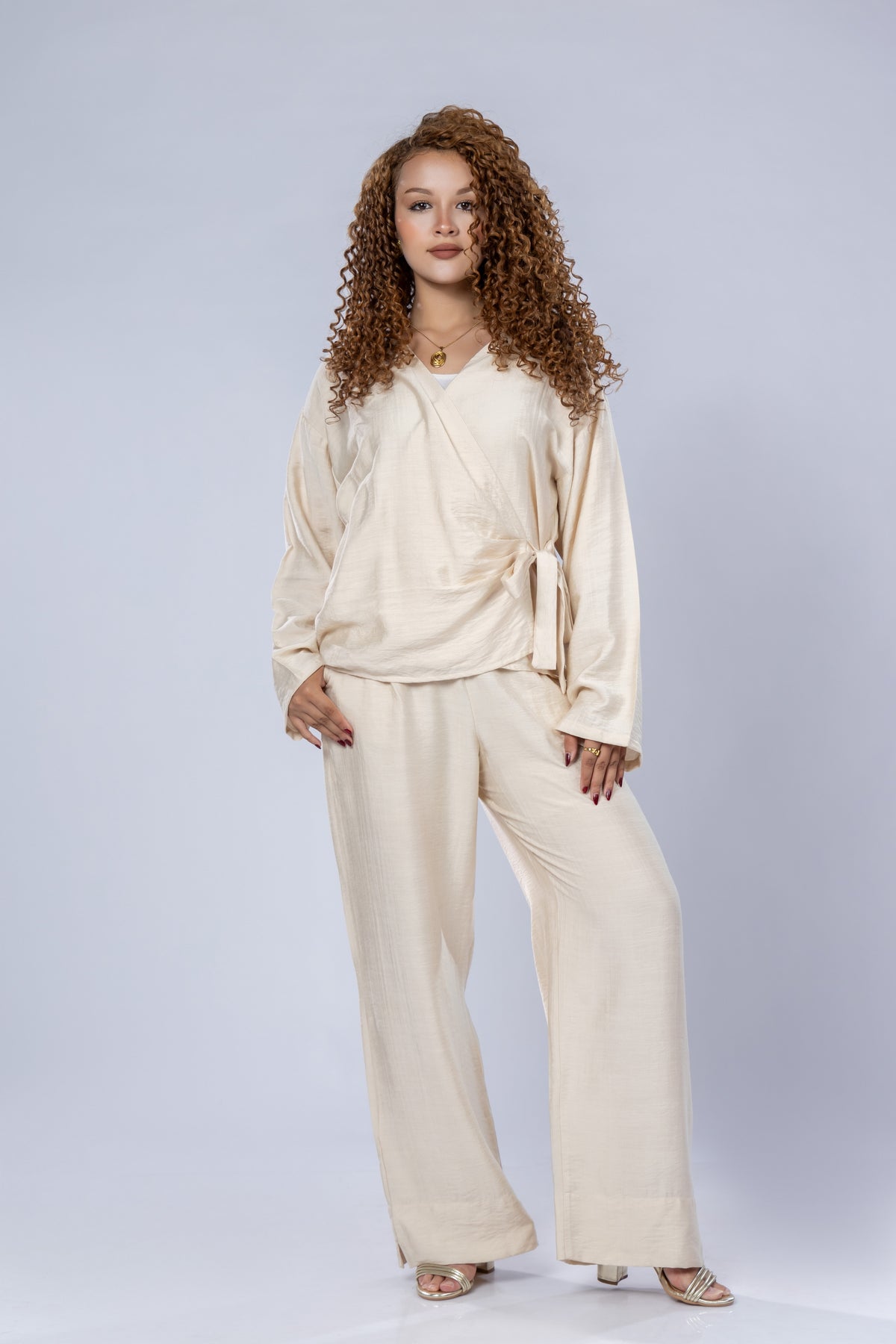 Soft Wrap Linen Top – Lightweight Indonesian Blend