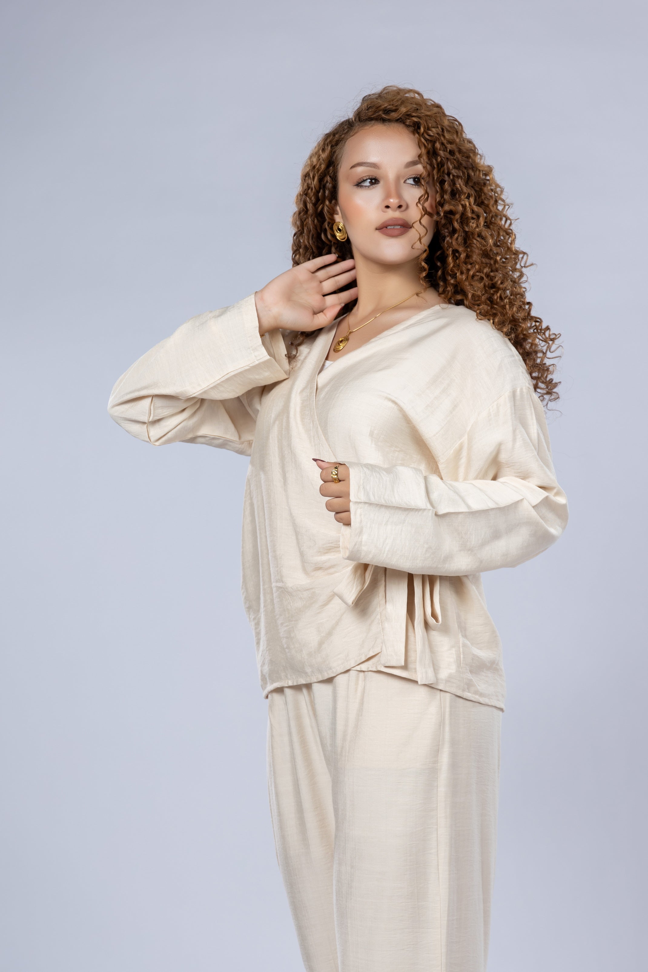 Soft Wrap Linen Top – Lightweight Indonesian Blend