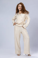 Soft Wrap Linen Top – Lightweight Indonesian Blend
