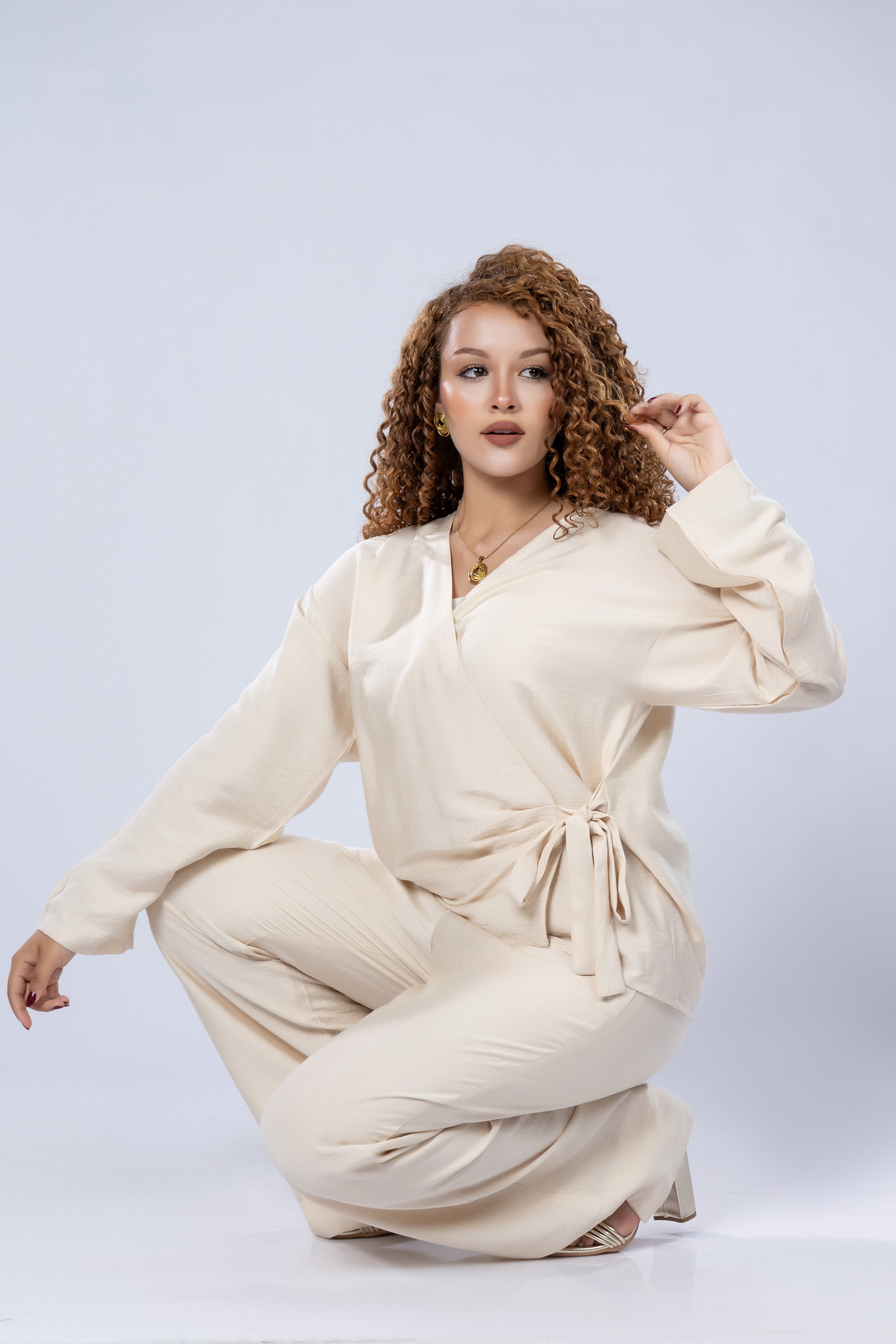 Soft Wrap Linen Top – Lightweight Indonesian Blend