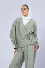 Soft Wrap Linen Top – Lightweight Indonesian Blend