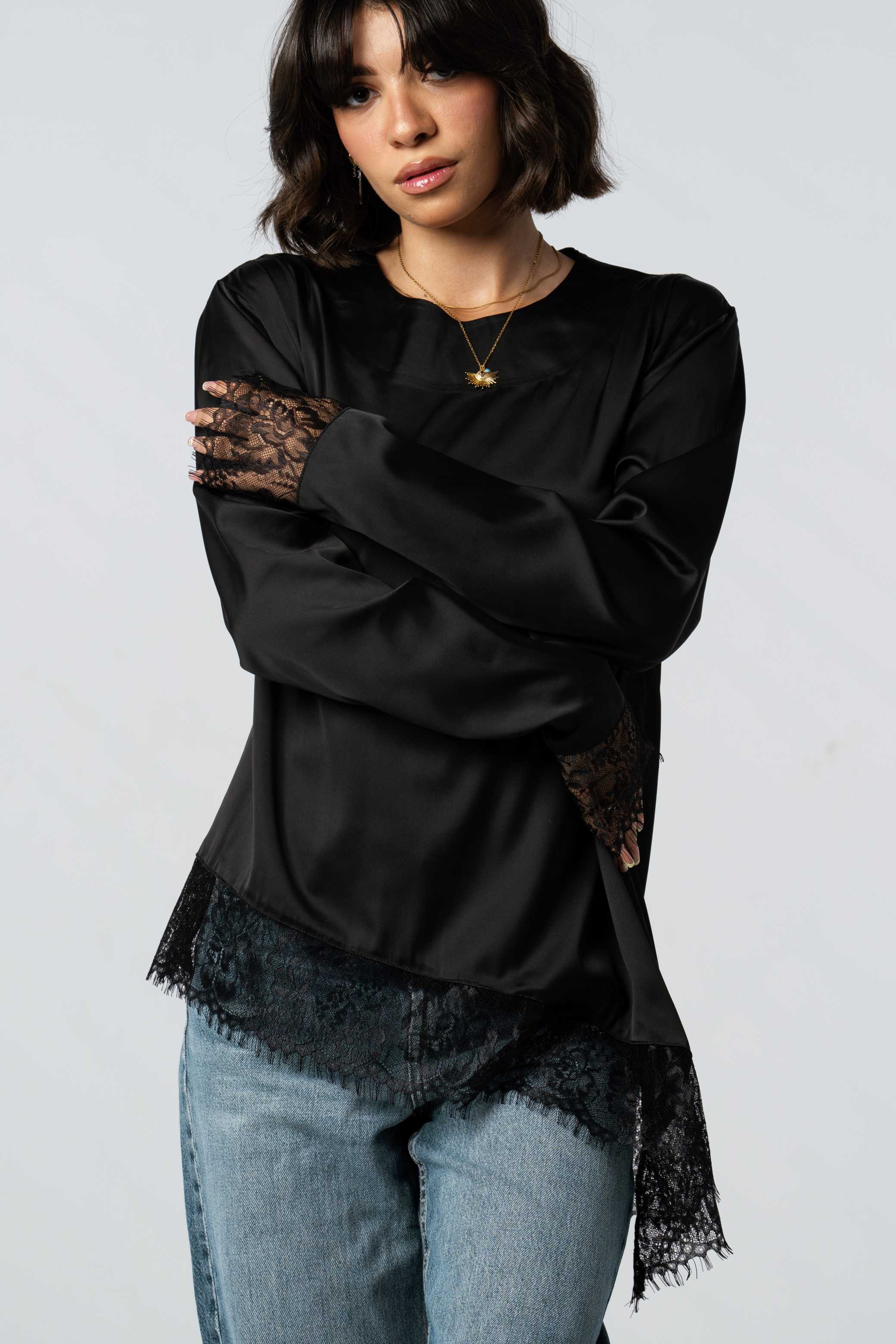 Silk Lace Blouse