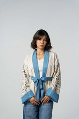 Statement Blue Tie Jacket