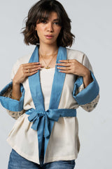 Statement Blue Tie Jacket