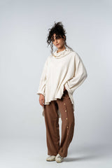 Cowl Neck Linen Top
