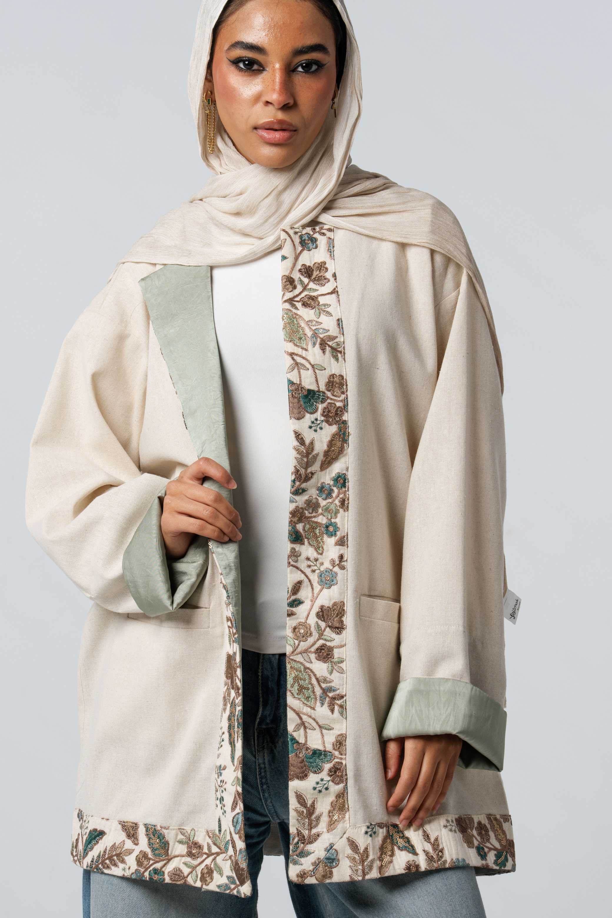 Threaded Linen Blazer