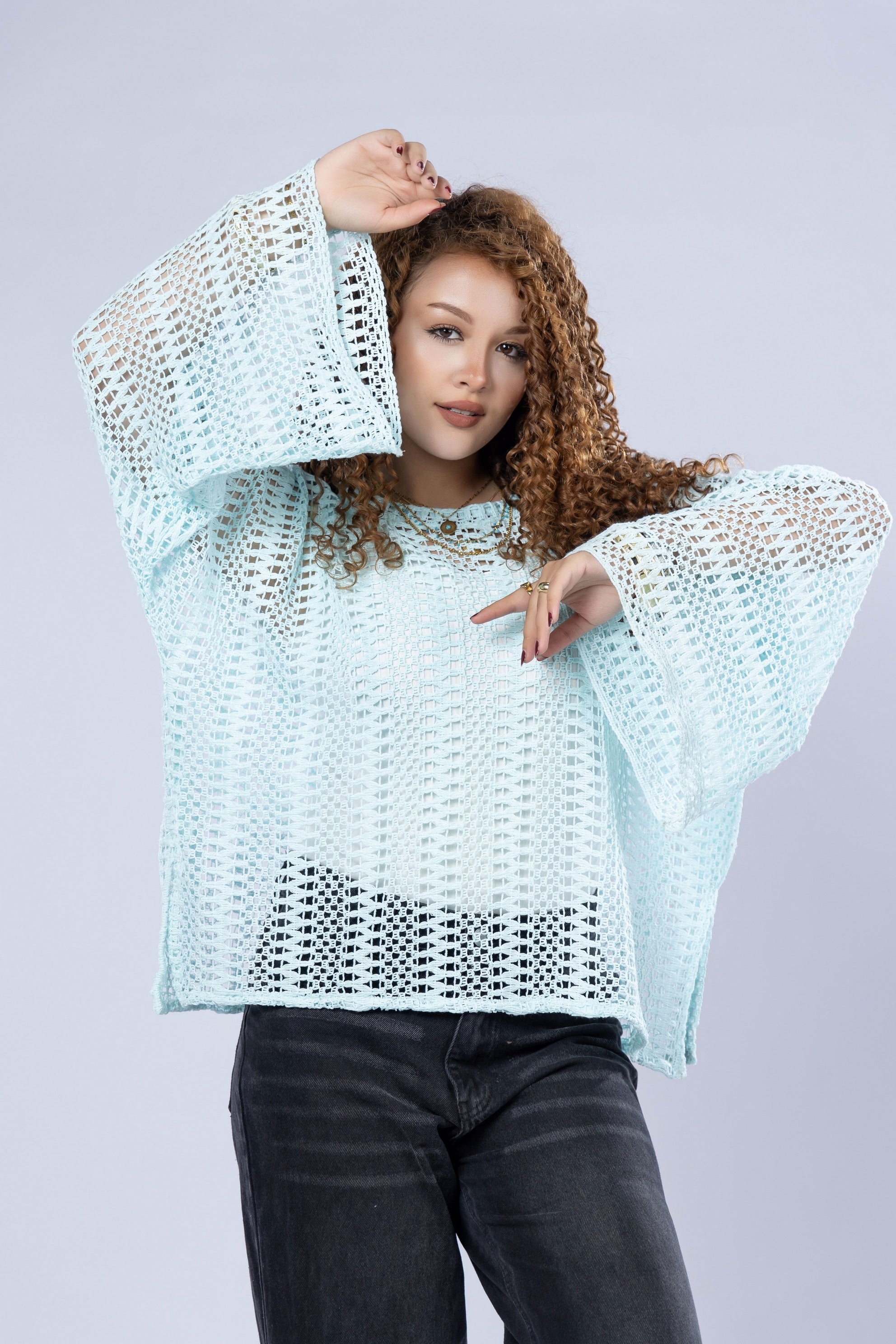 Boho Mesh Blouse
